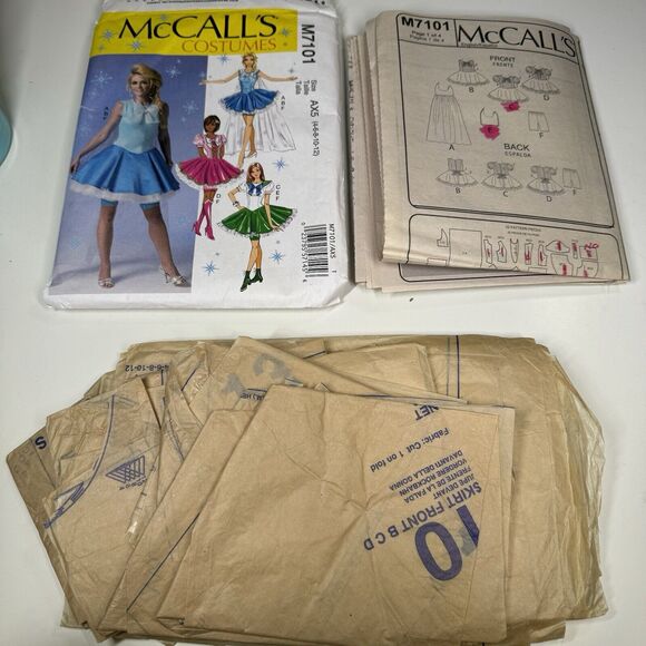 McCalls 7101 Moon Fairy Sailor Cape Dress Costume Pattern Cut To Size 4 Cosplay - Picture 6 of 6